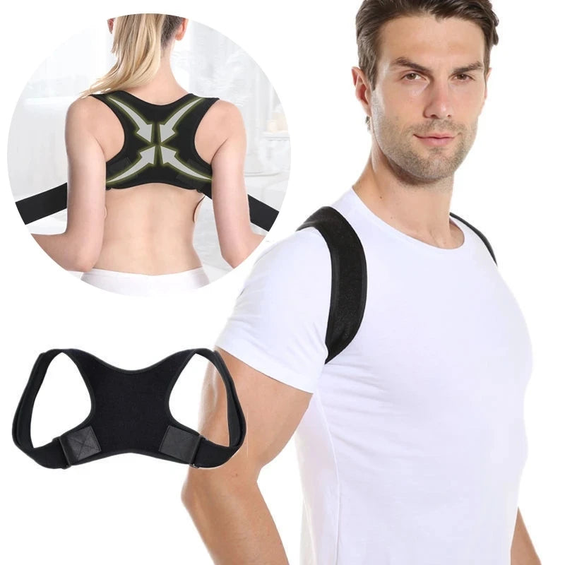 Adjustable Spine Back Shoulder Support Brace Belt Back Posture Corrector for Men Women
