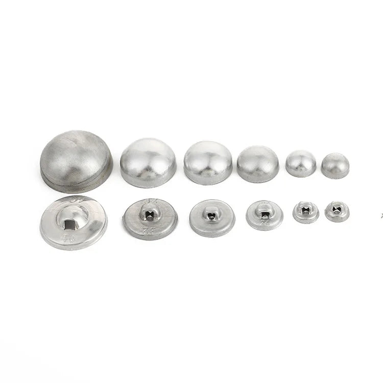 Clothing Wrapped Button Mushroom Shape Self Covered Fabric Cover Metal Button