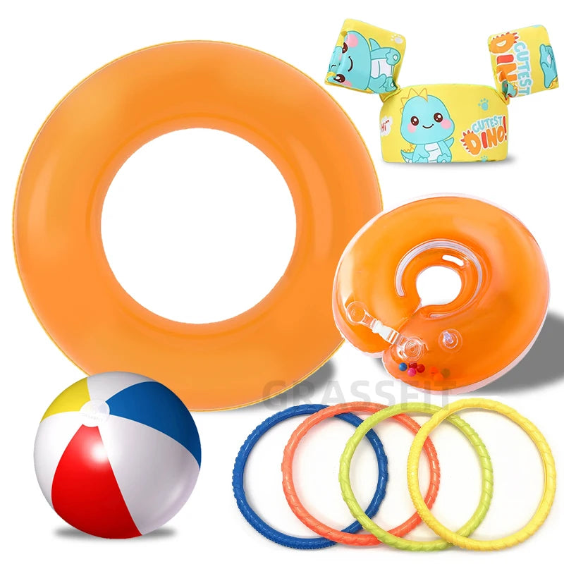 Custom Pool Float Tube Swimming Ring Inflatable Tubes Floaty Toys for Kids Adults