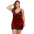 Lace Nightwear Dress STAIN Funky Dressing Gowns for Plus Women Plump Women Evening Dress