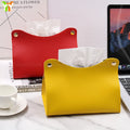 Modern PU Leather Facial Tissue Box Holder Napkin Holder Paper Case Dispenser Organizer for Bathroom