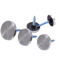Bathroom Pure Copper Brass Flat Cap Wall Mirror Glass Decorative Cover Nails Sign Standoff Screw Cap for Advertising Screw