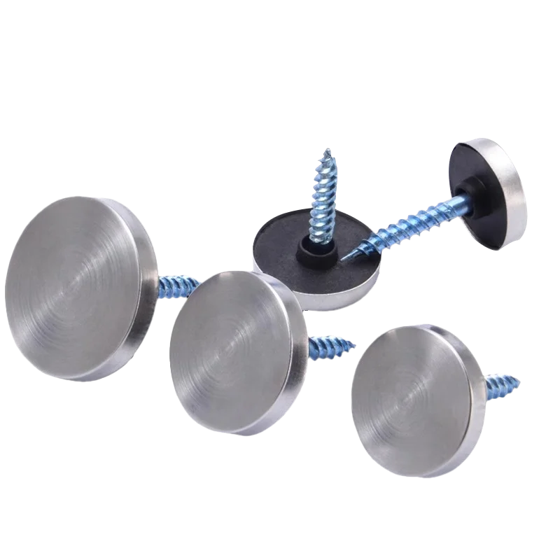 Bathroom Pure Copper Brass Flat Cap Wall Mirror Glass Decorative Cover Nails Sign Standoff Screw Cap for Advertising Screw
