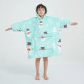 Factory Oversized Warm Hoodies Sweatshirt Blanket for Teens Packable Blanket Cozy Sherpa Hooded Blanket With Giant Hood Sleeves