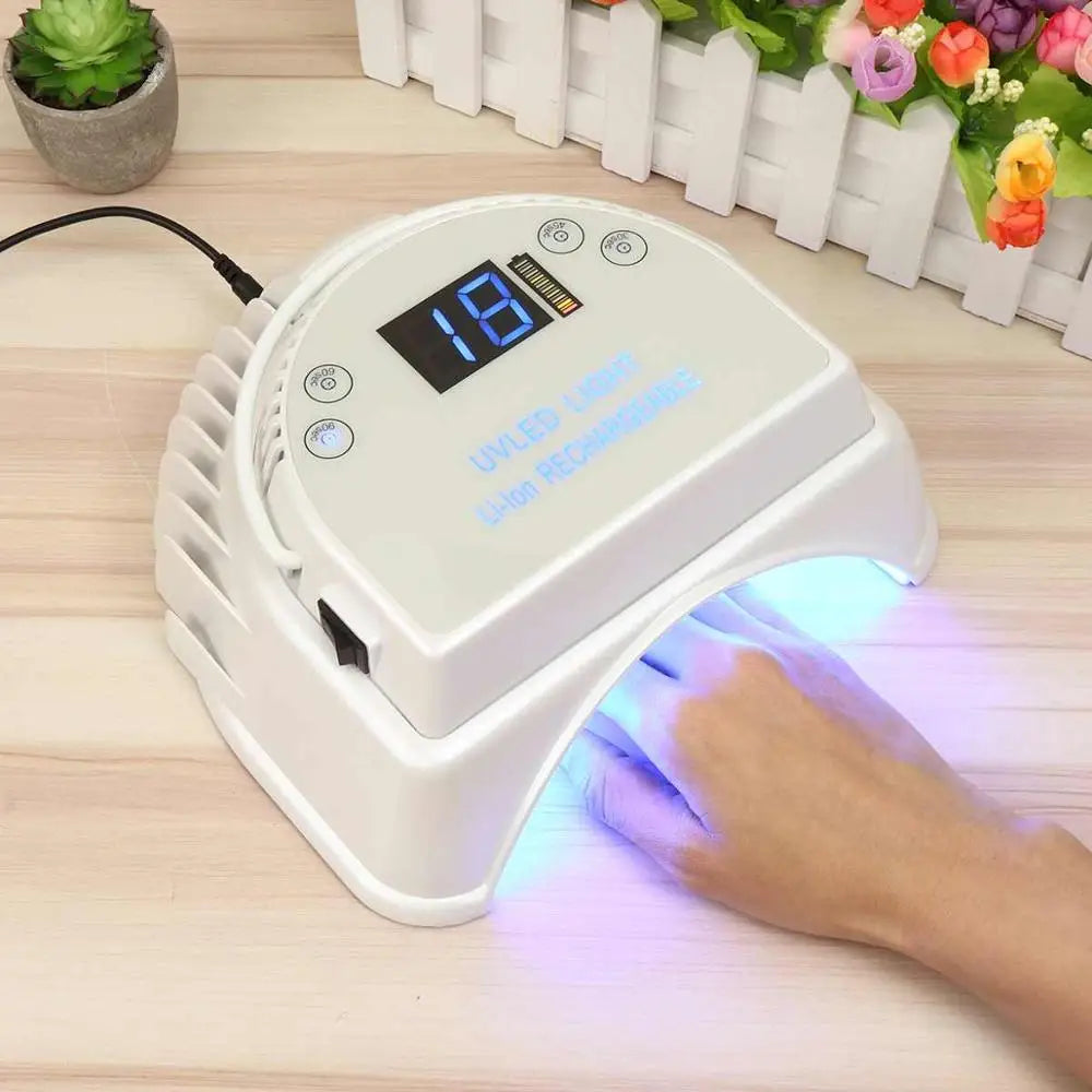 Cordless Rechargeable 64W Manicure Dryer Lamp Smart Infrared Sensor Lamp Led UV for Nail Portable UV Polish Curing Lamp Nail Art