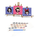Cartoon Girl DIY Painting by Numbers for Christmas Gift Coloring Paint by Numbers Handpainted on Canvas Unique Gift for Child