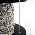 High Quality Manufacture Satellite Chain 0.65mm Box Chain with 2mm Round Beads Real 925 Silver Chain Roll for Jewelry Making