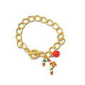 YL Enamel Christmas Customized Handmade Chain Bracelet Unique Luxury Gold Plated Fashion Fashion Bracelets Bangles