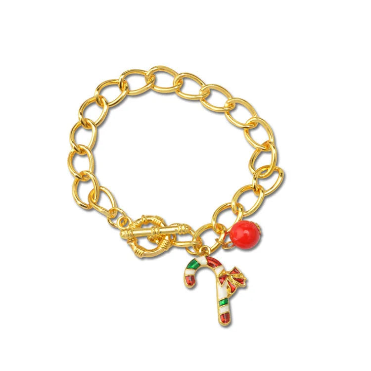 YL Enamel Christmas Customized Handmade Chain Bracelet Unique Luxury Gold Plated Fashion Fashion Bracelets Bangles