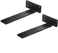 6 Inch X 1.3 Inch W Heavy Duty Metal Shelf Bracket Black Floating L Shelf Brackets for Shelves 1.3 Inch H