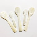 Custom Black logo Bulk Classic Tin Opener Seashell Mother of Pearl Shell Caviar Spoon