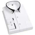 Men's Customizable Long-Sleeved Business Shirt Custom Fit Men's Long Sleeve Dress Shirt Solid Colors Comfortable Men's Shirt