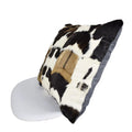 MWFur Fashion New Arrival Patchwork Brown Mottled Goat Fur Pillow Cover Factory Wholesale Short Goat Fur Pillow Case