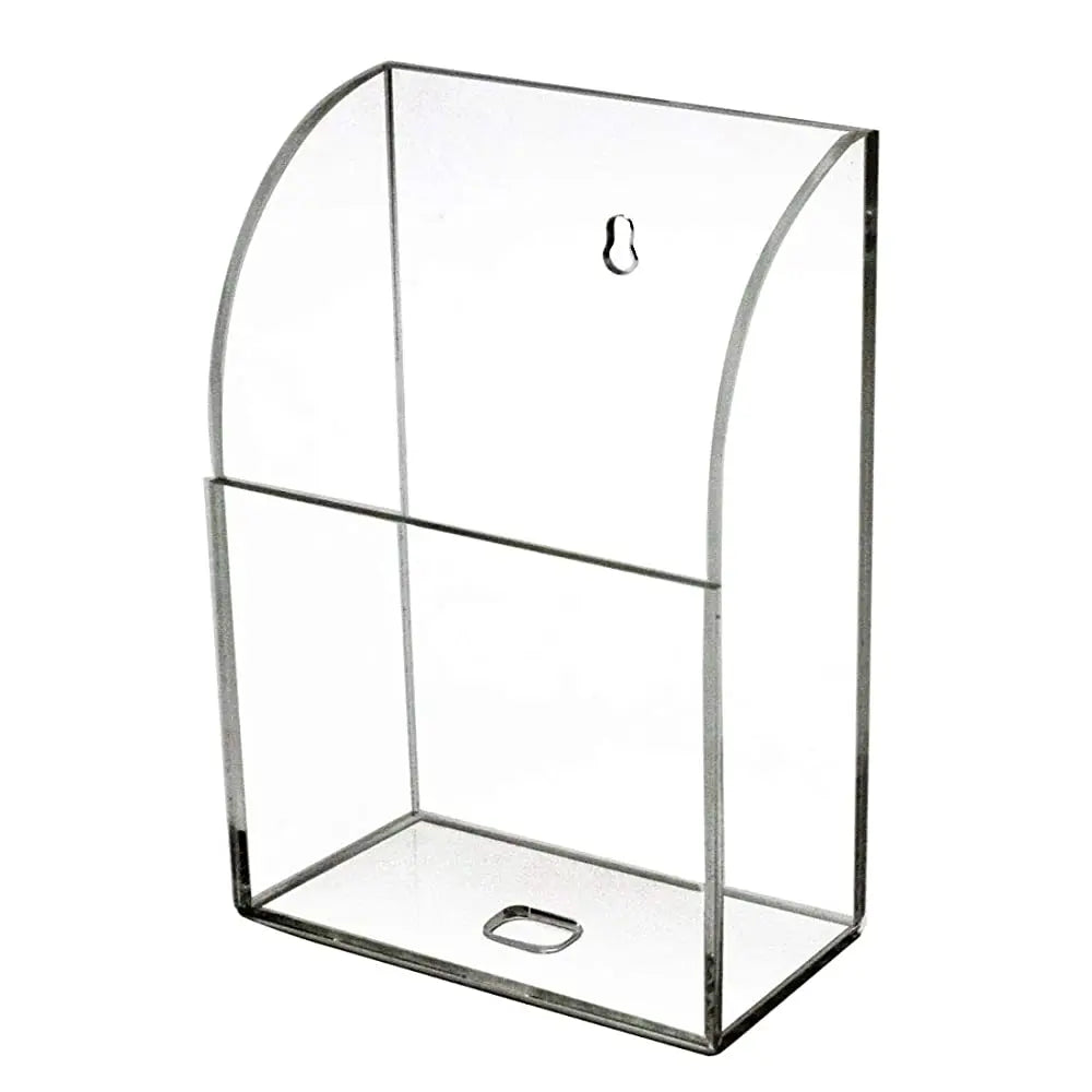 Clear Acrylic TV Remote Control Holder With Charging Hole Wall Mount Acrylic Remote Control Holder Acrylic Wall Storage Box