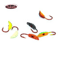 TAKEDO SP04 6 Pieces/BAG of Maggot Mini Ice Lure 22mm 1.4g Bait for Winter Lead Head Hook Fishing Gear Outdoor Ice Lure