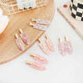 High-grade Simple Straight Seamless Acetic Acid Hair Clip No Crease Cherry Blossom pink Acetate Hair Clips Hair Pin