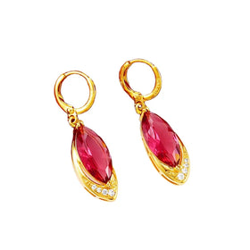 Vietnam Shajin Earrings Female Retro Fashion Earrings Gold Plated Earrings 999 Jewelry Simulation Ear Wire Wholesale