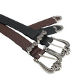 JULUN PU Belt Manufacture Designer Belts for Women Retro Engraved Silver Western Buckle Smooth PU Strap Vintage Waist Belt