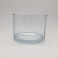Factory in Stock Big Size 8oz 10oz 400ml 500ml Transparent White Glass Candle Jar Cup with Metal or Wooden Lid for Candle