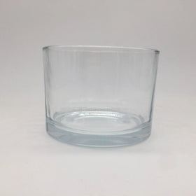 Factory in Stock Big Size 8oz 10oz 400ml 500ml Transparent White Glass Candle Jar Cup with Metal or Wooden Lid for Candle