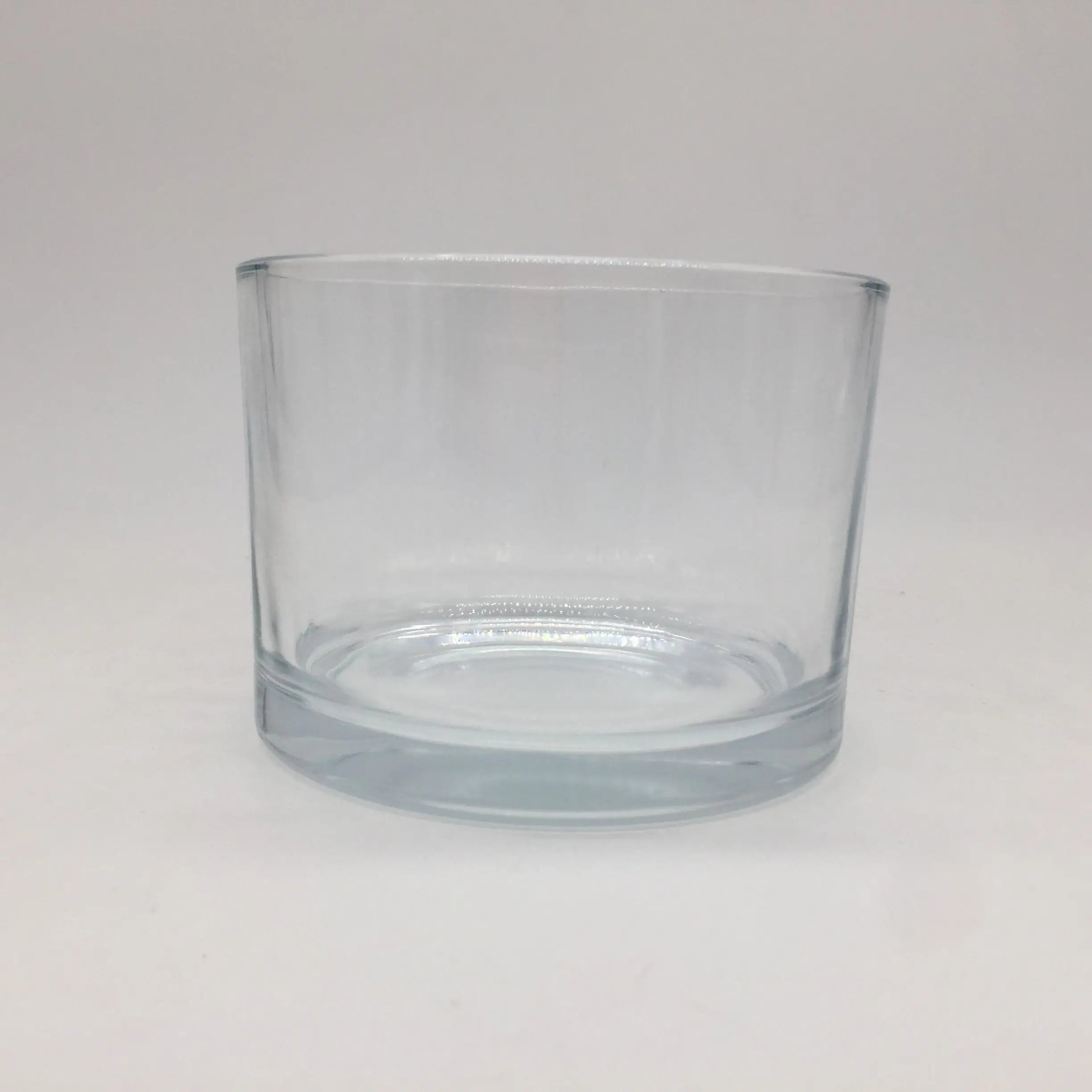 Factory in Stock Big Size 8oz 10oz 400ml 500ml Transparent White Glass Candle Jar Cup with Metal or Wooden Lid for Candle