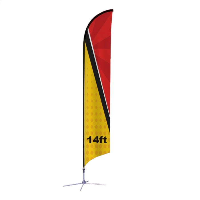 Custom Outdoor Flag Banner Class Fabric Flex Banner Stand Outdoor Beach Flags Teardrop Feather Flag Patch