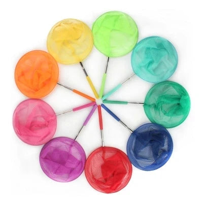 Telescopic Fishing Insect Butterfly Dragonfly Net Stainless Steel Rod Catch Tadpole Fish Net Kids Outdoor Aquarium CleaningTools