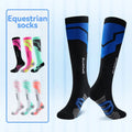 LINGTU Custom Design Logo Thin Light Compression Knee High Boot Socks Breathable Horse Riding Equestrian Socks