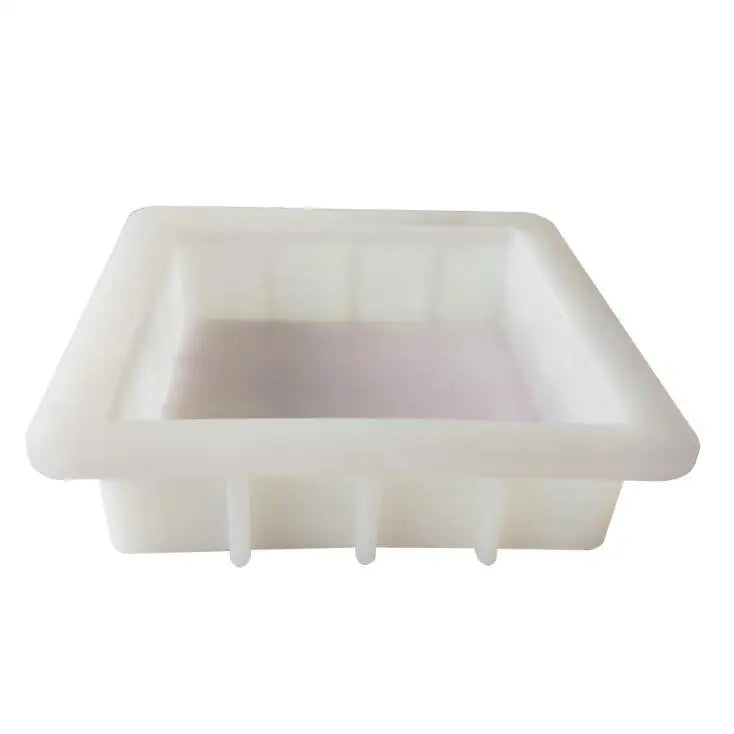 HY 6 Inch Square Cube Silicone Slab Mold for Soap Making Capacity 40oz 1100ml