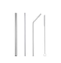 Reusable Metal Straws Kit Straight and Bend Straw Cleaning Brush Bar Stainless Steel Drinking Straws
