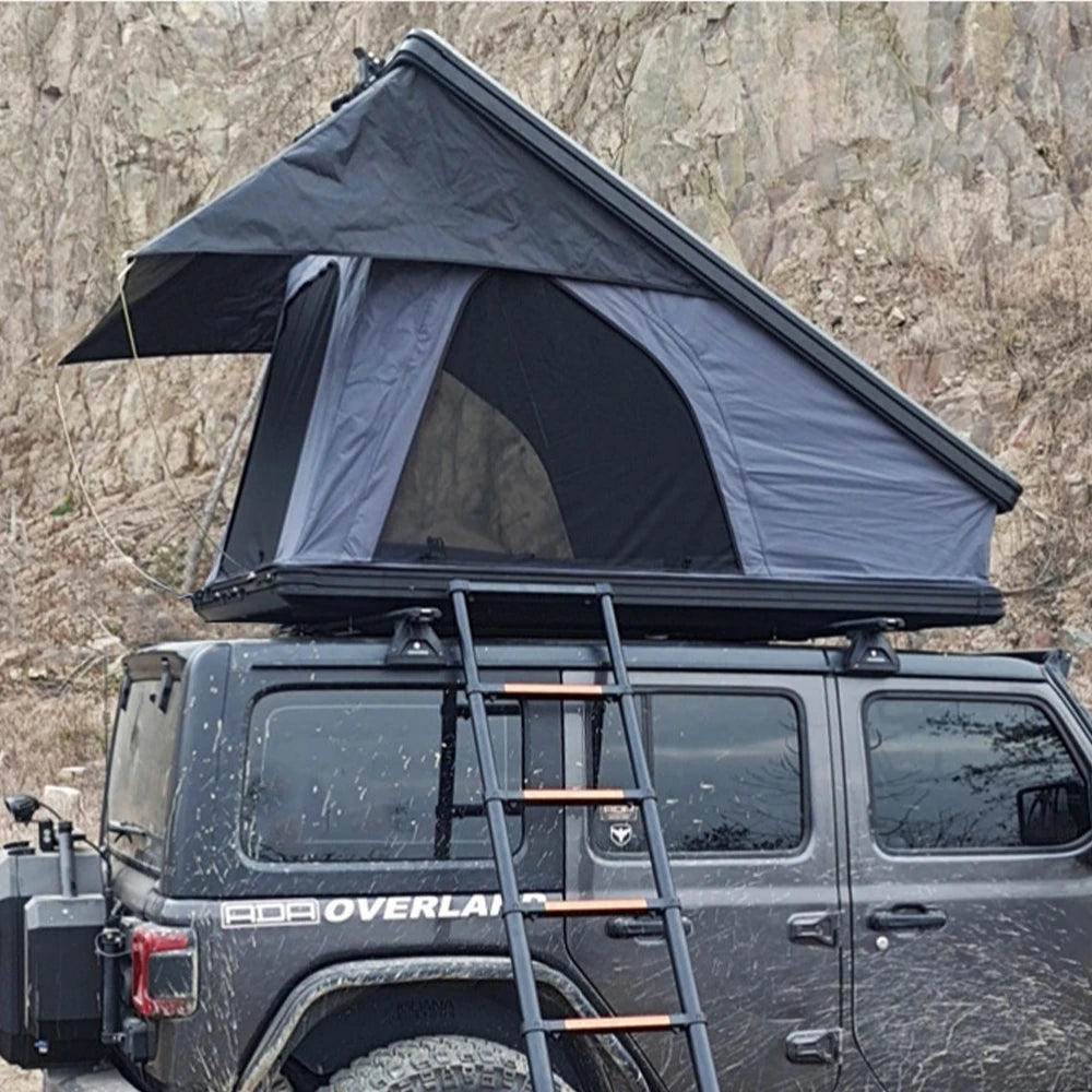 HOTO Pop Roof Top Tent Box XL 4 Person Camping Tent Australia Campervan Aluminum Alloy Hard Top Advertising Rooftop Tent for Car