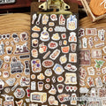 1 Sheets/pack of Stickers Time Collection Series Vintage Handbook Decorative Material Stickers 4 Models