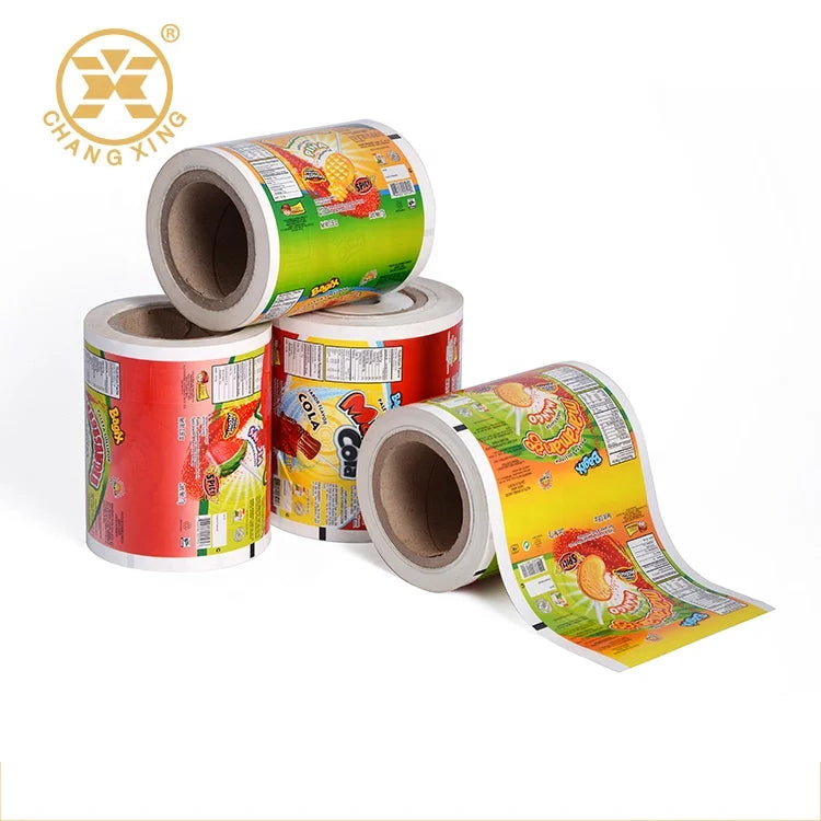 Custom Printed Snack Food Packaging Bopp CPP Laminating Plastic Film Heat Seal Lollipop Candy Wrapping Packing Film Roll