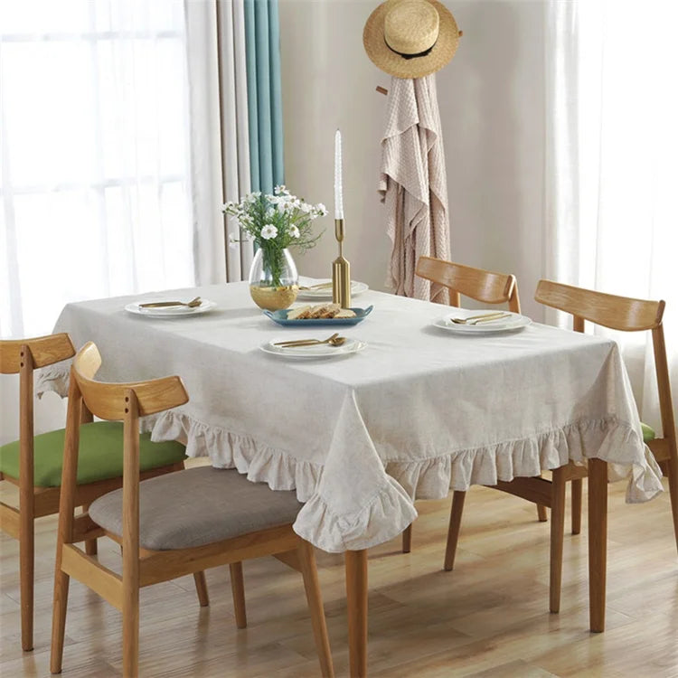 European Style Plain Rectangular Flower Lace Coffee Tables Linen Table Cloth// Decorative Customised Home Cloth Table Cover MegaBDM