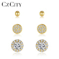 CZCITY Tiny CZ Ball Earing Lady Jewelry Simple 925 2026 Minimalist Pin Bulk Small Silver Stud Women Earring Set