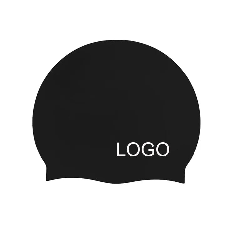 Custom Design Silicone Swim Caps OEM Logo Style Color for Kids and Adults Printed Swim Hat for Swimming