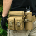 Tactical Waist Bag with Water Bottle Pouch Hiking Fanny Pack with Bottle Holder Hunting Multi Utility Tactical Water Bag