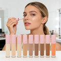 Vegan Mineral Concealer with 12 Colors Moisturizing Liquid Makeup for Skin Waterproof and Custom Logo Private Cosmetics