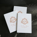 Rose Gold Mirror Acrylic Folio Hard White Velvet Invitations Card With Custom Printing Information