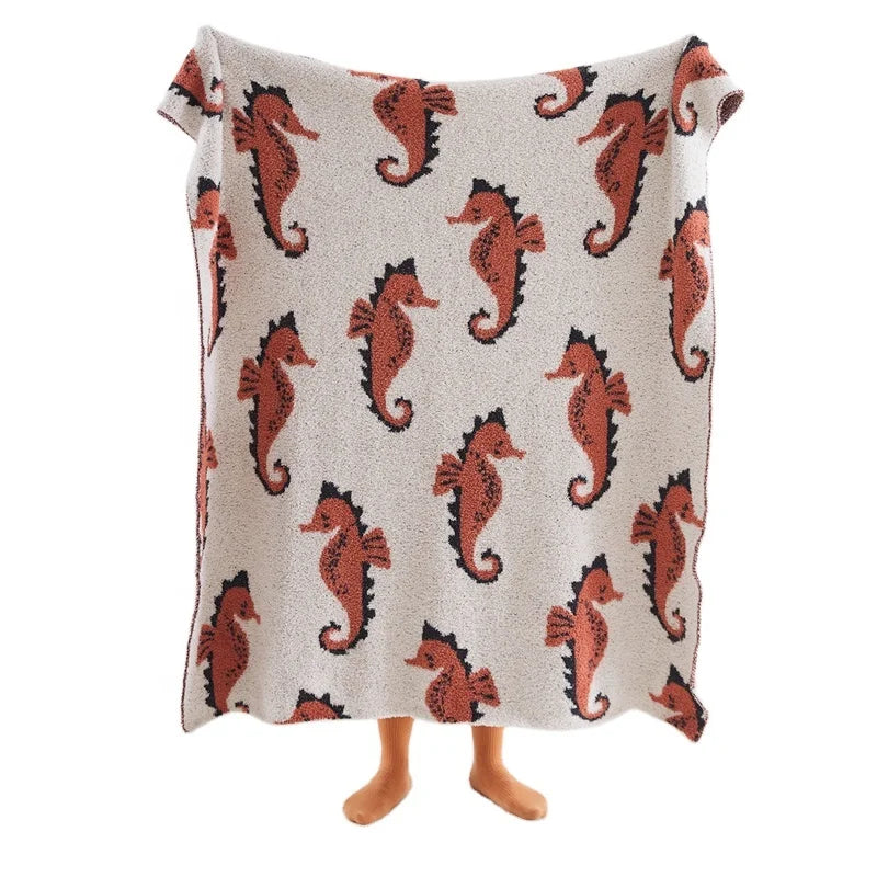 Microfiber Knitted Blanket SM Home Decor for Sofa Fluffy Wholesale Throw Blanket Winter Warm
