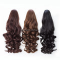 WP38 Hot Sale Synthetic Claw in Ponytails Kinky Curly Extension Curly Synthetic Hair Ponytail  Hair Pieces