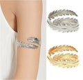 Feather Shape ArmBand Cuff Bracelet Bangle for Women  Gold Silver Plated  Adjustable Bangle Armlet