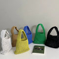 Cotton Canvas Tote Mesh Bag Bags Women Handbags Ladies Purses