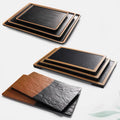 Melamine Flat Plates Hot Pot BBQ Restaurants Custom Design Plastic Rectangle Plates Melamine Tableware Wholesale