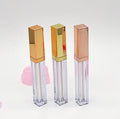 4ml Rose God Bronze Square Lip Gloss Tubes Empty Plastic ABS Lip Gloss Cosmetic Containers