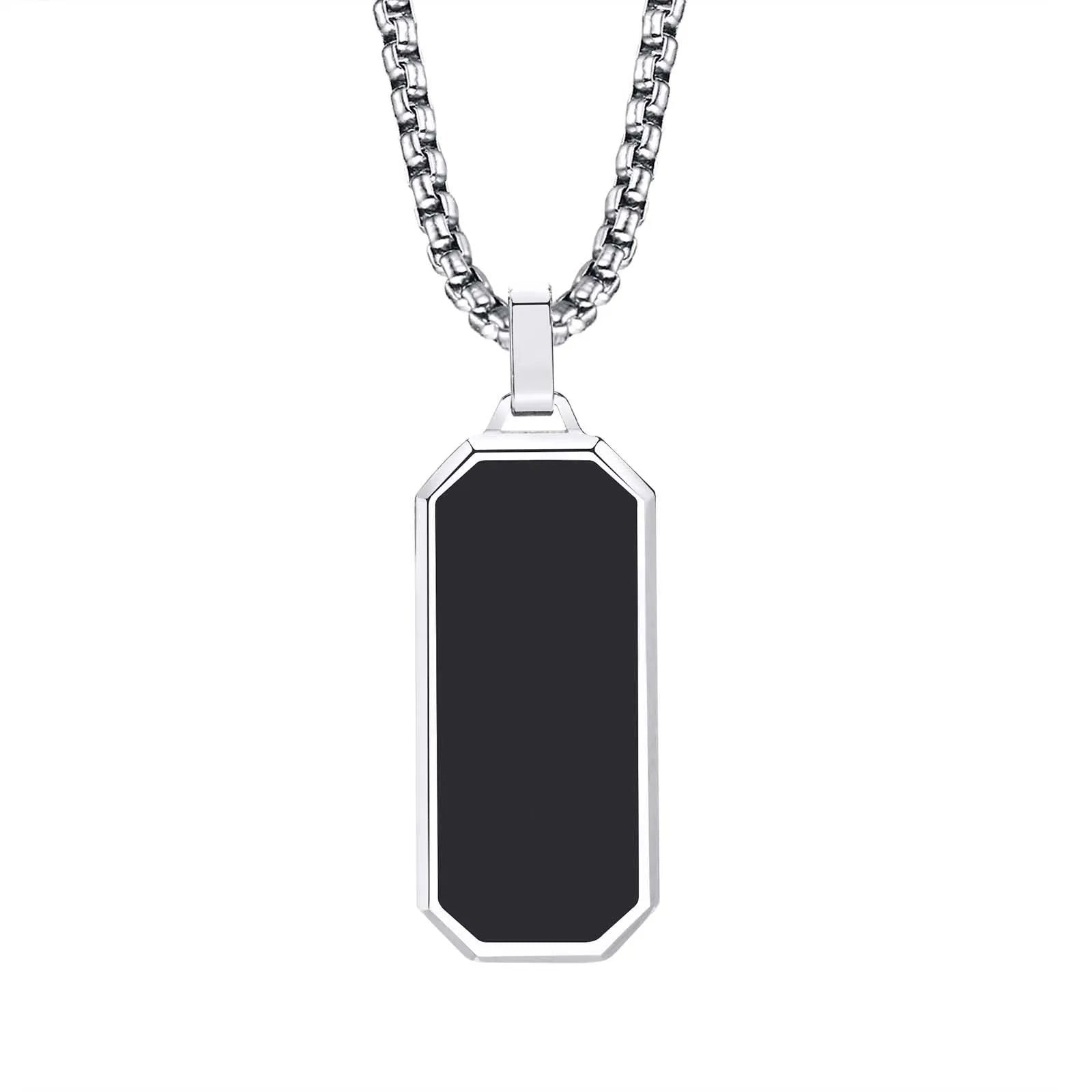 Hot Stainless Steel Double-sided Polished Pendant Jewelry Personalized Sweater Necklace Customization