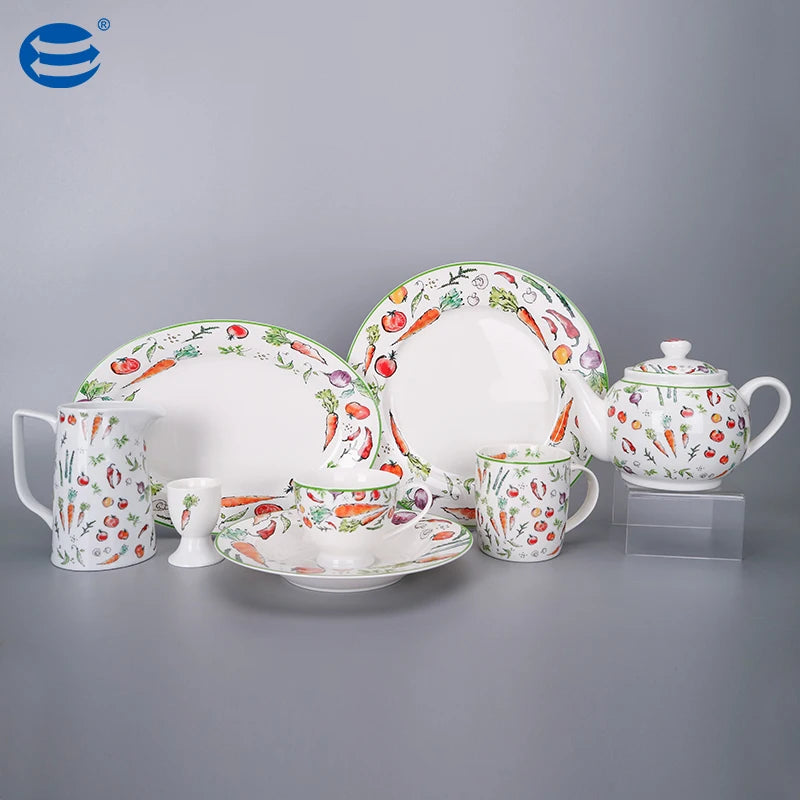 Best Selling Novelty Custom New Bone China Costumed Color Porcelain Plate for Home