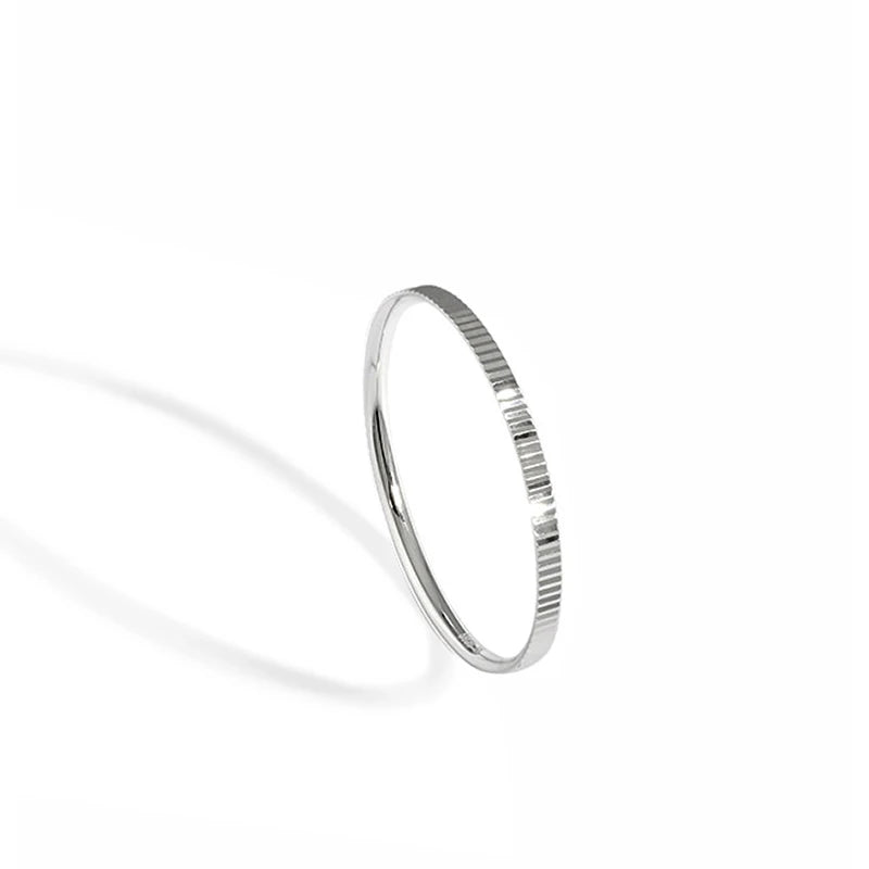 1.2MM INS Authentic S925 Sterling Silver Fine Jewelry Gear Thin Ring Adjust Japan Gearing-Spinning Gear Ring