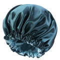Wholesale Custom Logo Reversible Double Layer Satin Silky Sleep Bonnets Night Sleep Cap Hair Bonnet with Soft Elastic Band