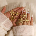 Hypoallergenic Stainless Steel Charm Earring Waterproof Summer Beach Fashion Women 18k Gold Plated Starfish Earrings MegaBDM
